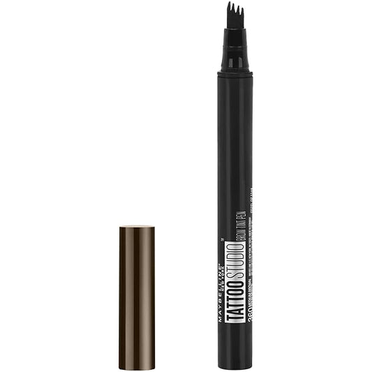 Maybelline New York TattooStudio Brow Tint Pen Makeup, Deep Brown, 0.037 fl. oz.