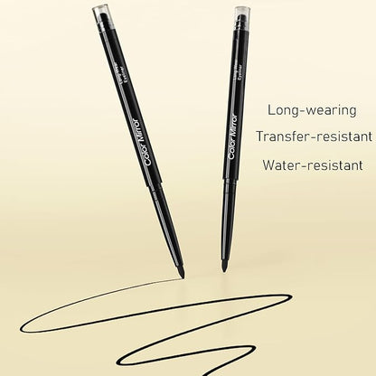 Smudge Proof Eyeliner, Waterproof Retractable Eye liner with Brush, Matte and Shimmer Eyeliner Pencil, Creamy Texture, Long lasting & Smooth(48 Gentian Flower Shimmer)