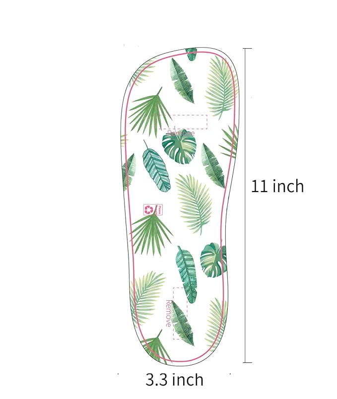 60 Pairs(120feets) Disposable Stick on Feet Pads for Sunless Airbrush Spray Tanning Palm Leaf Pattern From Fashionable Design