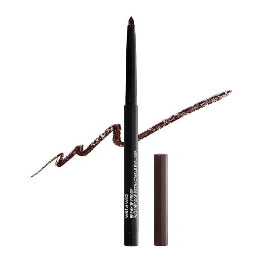 wet n wild Mega Last Breakup Proof Retractable Eyeliner - Waterproof 16-Hour Long-Lasting Wear, Cruelty-Free & Vegan - Dark Brown