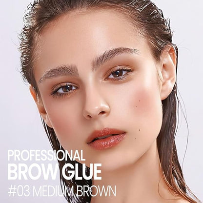 Tinted Thickening Mascara Brow, Shaping Makeup Gel,Waterproof, Transfer-proof, Brush to Fill in Eyebrows and Cover Gray Hairs - Cruelty Free (B-1Pc 03 Medium Brown, B)