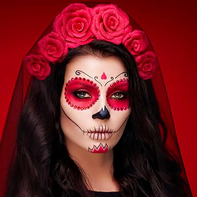 Go Ho Red Face Paint Washable for Halloween Makeup,Creamy to Gel Water Based Red Devil Makeup Body Paint Full Coverage for Adults Children Cosplay SFX Costumes Festivals Makeup,25g