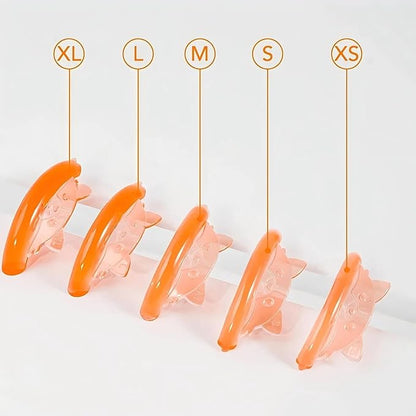 Lash Lift Pads Eyelash Perm Shield C Curl 5 Size Lash Lift Lamination Pad, Rapid 5 Minute Eyelash Lifting Shields Make Eyes Voluminous Flexible C curl Pads Extreme Perm Rod 100 Applications(Orange)