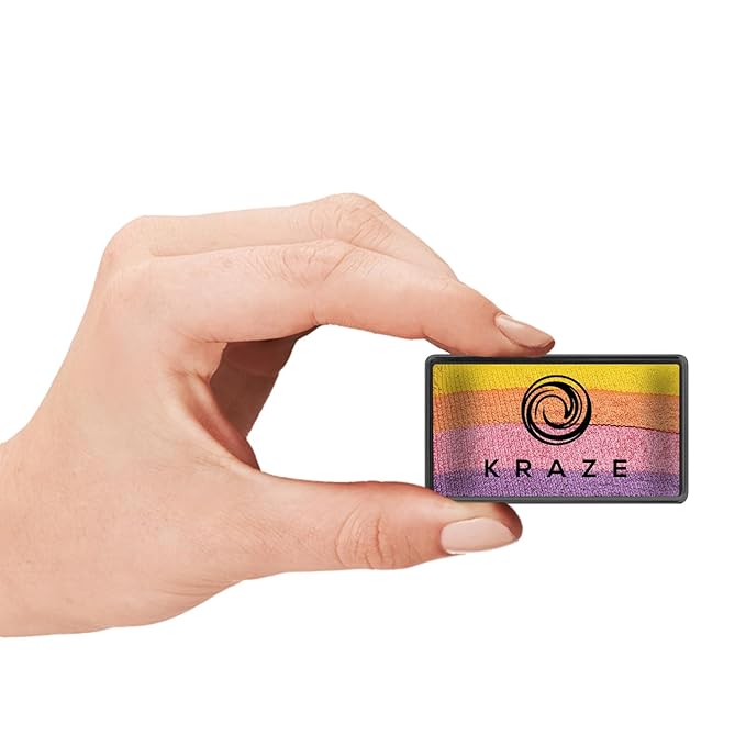 Kraze FX Dome Stroke - Magic (25 gm), Professional 1-Stroke Split Cake, Hypoallergenic, Non-Toxic, Water Activated Face & Body Painting Makeup Supplies for Sensitive Skin, Kid Safe, Adults