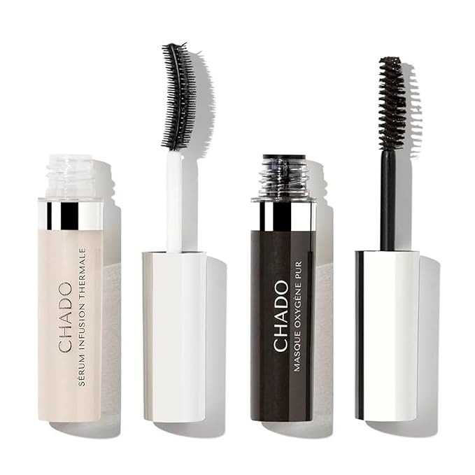 CHADO Eyelash & Brow Duo Spa Kit, Lash & Brow Serum, Black Clay, 2x6ml, 2x0.20 fl.oz