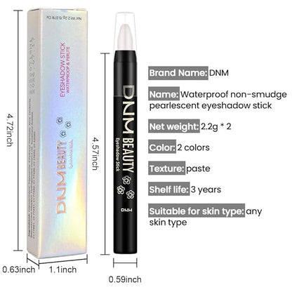 Kaely 2Pcs Cream Eyeshadow Sticks Set for Eyes Waterproof,Champagne Shimmer & Pearl Shimmer Matte Eye shadow Stick Pencil Pen Bulk sombras en crema para ojos 17+18