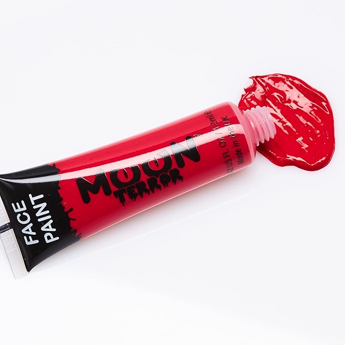 Halloween Face Paint Body Paint by Moon Terror - Blood Red - SFX Make up, Special Effects Make up - 0.40fl oz