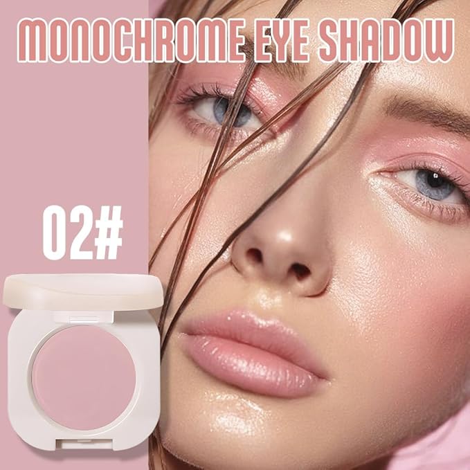 Single Nude Pink Matte Eyeshadow,Bright High Pigment Intense Monochrome Eye Shadow,Apply Makeup Easily,Matte Pressed Powder Single Eyeshadow,24 Hour Eye Makeup Longwear Waterproof,Blendable