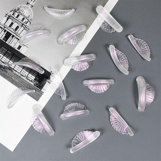 Lash Lift Rods No Glue Needed Silicone Eyelash Pads Perfect with Lash Lift Balm Glue Reusable Lash Lifting Pads (Pink Glitter)
