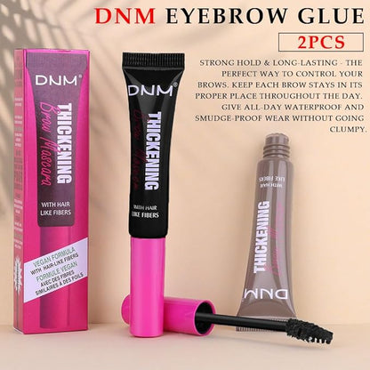 Tinted Thickening Brow Mascara,Brow Fast Sculpt,Waterproof, Transfer-proof, Brush to Fill in Eyebrows and Cover Gray Hairs - Cruelty Free (2pcs 01 Taupe &08 Black)
