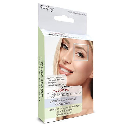 Godefroy Eyebrow Color Lightening Crème, 2 Application Kit, .34 Oz