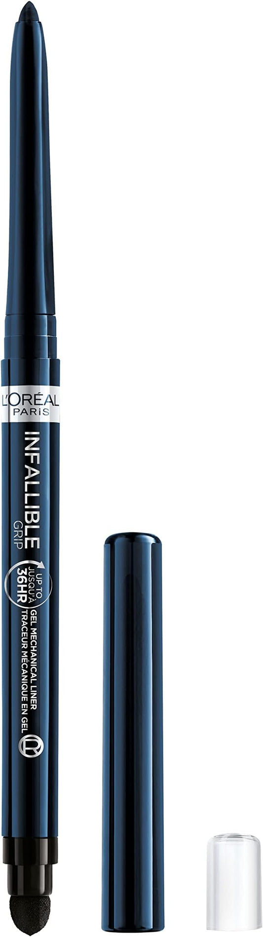 L'Oreal Paris Infallible Grip Mechanical Gel Eyeliner Pencil, Smudge-Resistant, Waterproof Eye Makeup with Up to 36HR Wear, Blue Jersey, 0.01 Oz