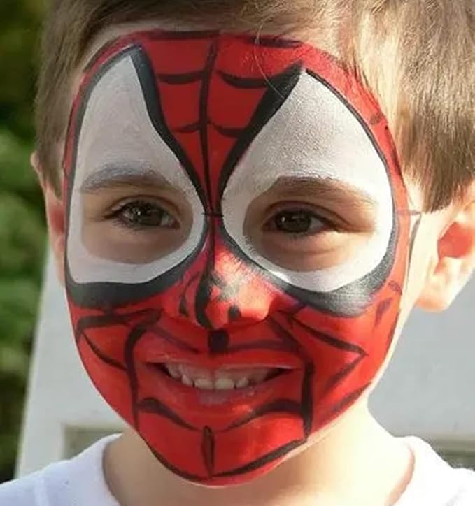 Mysense Red Face Body Paint Stick, Eye Black Stick for Sports Football Baseball Softball, Red Lipstick Facepaint Pen for Halloween SFX Millie Helluva Boss Cosplay Devil Makeup