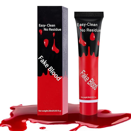 Fake Blood Cream Realistic Washable Fake Blood for Clothes Mouth Eyes,Halloween Zombie Vampire Clown Costume Cosplay Fake Blood Makeup