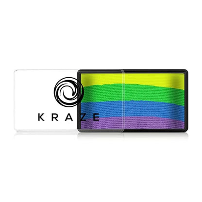 Kraze FX Dome Stroke - Thrill (25 gm), Professional 1-Stroke Split Cake, Hypoallergenic, Non-Toxic, Water Activated Face & Body Painting Makeup Supplies for Sensitive Skin, Kid Safe, Adults