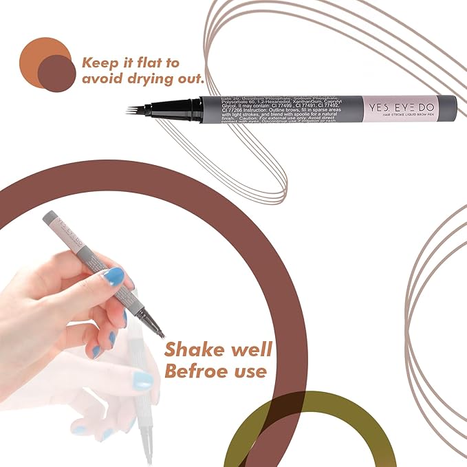 Gray Eyebrow Pencil for Older Women & Light Gray Eyebrow Pencil for Older Women with 4-Prong Precision Tip