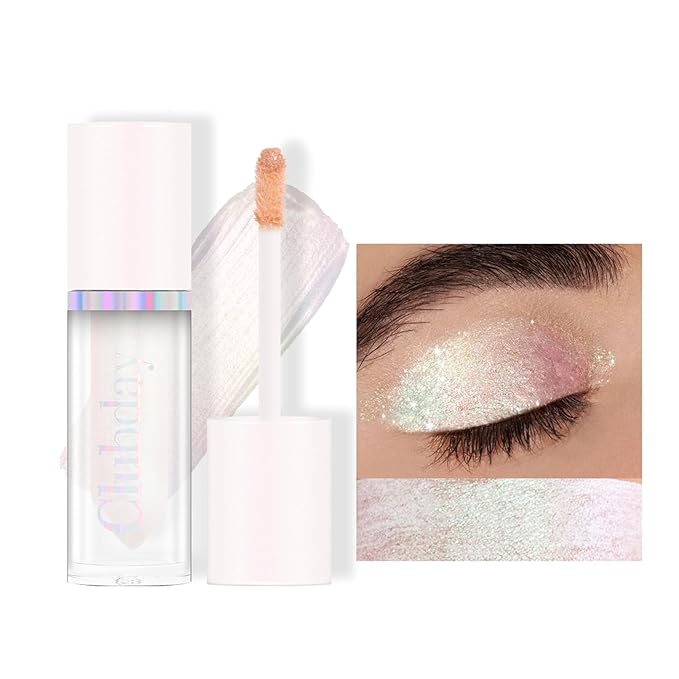 Liquid Glitter Eyeshadow, Metallic Glitter Shimmer Eye Looks Waterproof Long Lasting Quick-Drying Sparkling Eye Shadow Makeup Chameleon 01#