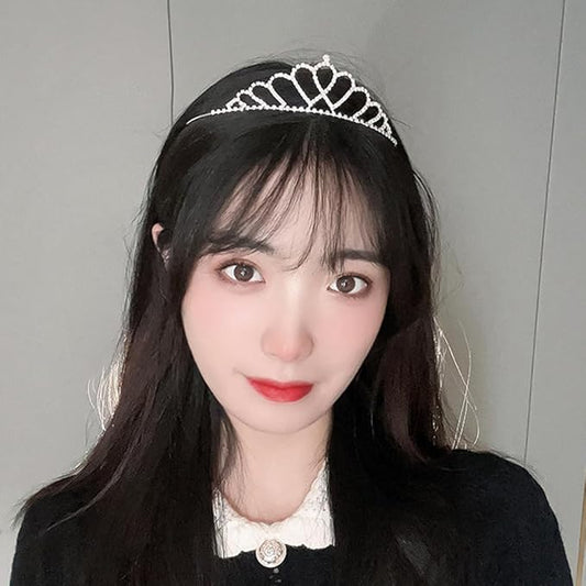 Wiwpar Crystal Rhinestone headband Silver Crystal Headband Princess Queen Headpiece Hair Accessories Headband for Women Girls Wedding Birthday Gift (Type2)