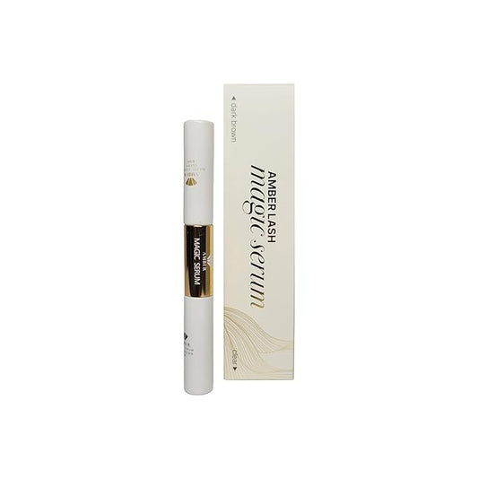 Amber Magic Dual Essence Serum for Eyelash Growth and Healthier Eyelash, Safe with Lash Extension and Lash Perm,