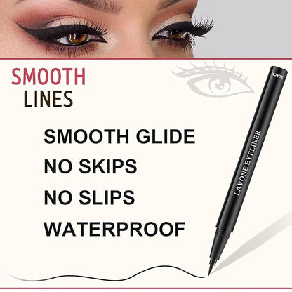 Microblading Eyebrow Pen Kit - Waterproof Brow Makeup Set with Eyebrow Pencil, Eyebrow Gel Clear, Eyeliner, Dual-ended Eyebrow Brush, Natural Looking Brows with Long-Lasting All-Day Hold - Brunette