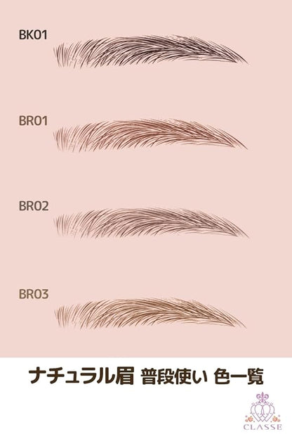 CLASSE Waterproof Eyebrow Tattoo Sticker, 12pair 4D Hair-Like temporary sticker on eyebrows, No water needed, for women girls Natural Flat Black