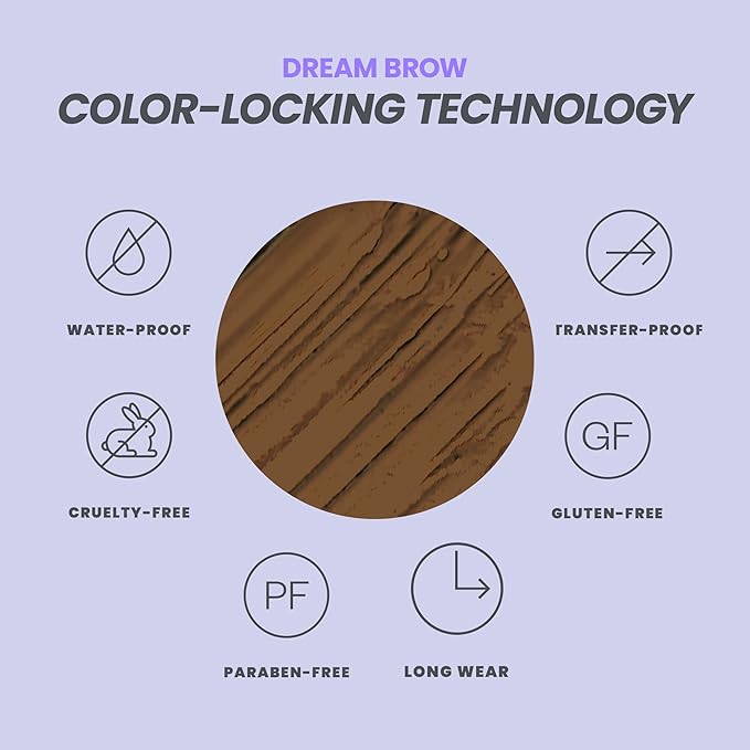 Wonderskin Dream Brow Eye Brow Gel, Long Lasting Eyebrow Gel, Waterproof, Transfer Proof Tinted Filler Eyebrow Mascara (Brunette)