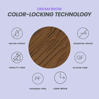 Wonderskin Dream Brow Eye Brow Gel, Long Lasting Eyebrow Gel, Waterproof, Transfer Proof Tinted Filler Eyebrow Mascara (Brunette)