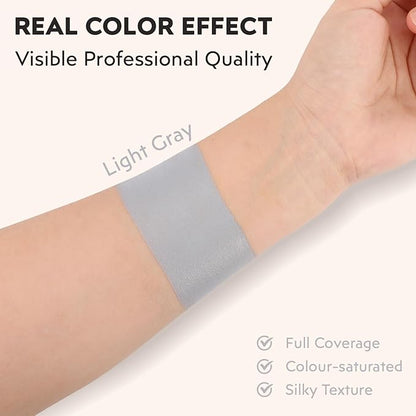 Light Gray Face Paint, Cream-based Body Paint Stick【Larger Capacity】【High Pigment】【Long Lasting】Professional Paint Makeup Product For Halloween/Masquerade/Cosplay/Movie Makeup, 1.06 Oz/30g