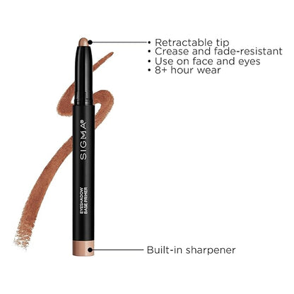 Sigma Beauty Eyeshadow Primer Base – Professional Grade Eye Primer Crayon w/Sleek Retractable Tip for Long-Lasting Makeup & All-Day Color Payoff, Prevents Creasing (Persuade, Light Pink Beige Matte)