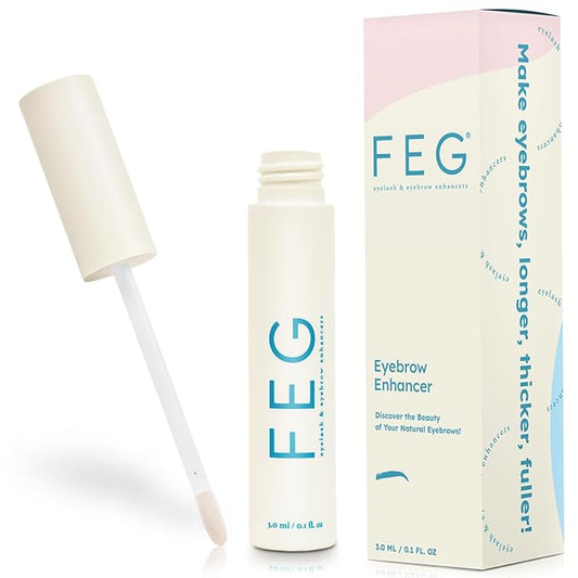FEG Eyebrow Enhancer Growth Serum for Thicker Brows | Natural Brow Enhancing Serum for Growing and Thickening Eyebrows | Stimulates Natural Growth | 3ml | Single Pack