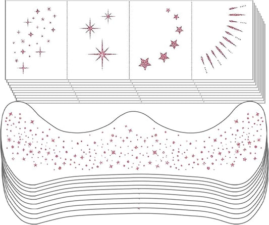 20 Sheets Glitter Freckles Face Tattoo Rose Gold Glitter Freckles Temporary Face Tattoos Makeup Patches,Face Glitter Patches,Face Glitter Freckles Tattoos for Women