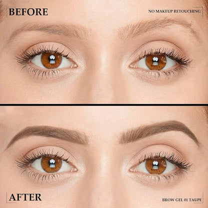 Tinted Thickening Brow Mascara,Brow Fast Sculpt,Waterproof, Transfer-proof, Brush to Fill in Eyebrows and Cover Gray Hairs - Cruelty Free - Light Medium Brown (1pc 01 Taupe)