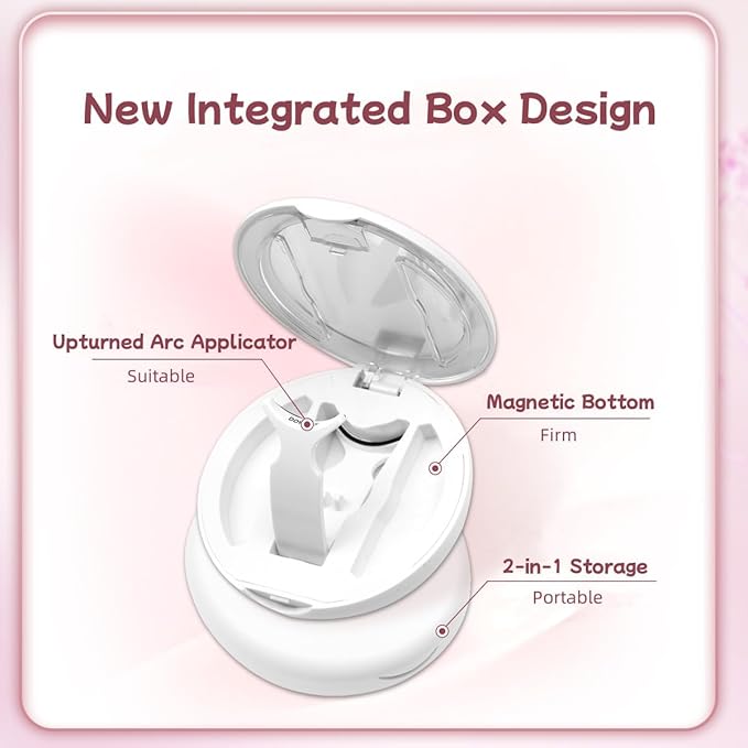 Magnetic Eyelashes,Magnetic Eyelashes with Applicator,New Integrated Box Design,No Glue or Liquid Eyeliner Needed,Magnetic Eyelashes with 2 in 1 Eyelashes Box (Elongated Style)