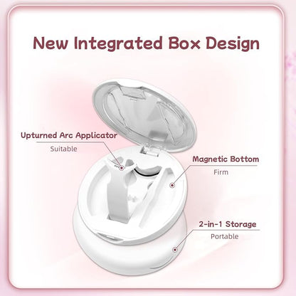 Magnetic Eyelashes,Magnetic Eyelashes with Applicator,New Integrated Box Design,No Glue or Liquid Eyeliner Needed,Magnetic Eyelashes with 2 in 1 Eyelashes Box (Elongated Style)