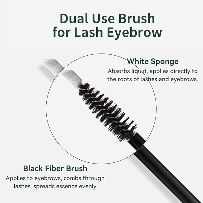 Rapid Eyelash Growth Serum, BREYLEE Lash Serum for Eyelash Growth, Eyebrow Growth Serum, Boosting Thickness, Stronger, Healthier Lashes & Brows, Vegan & Cruelty-Free, Hypoallergenic, Dual Brushes