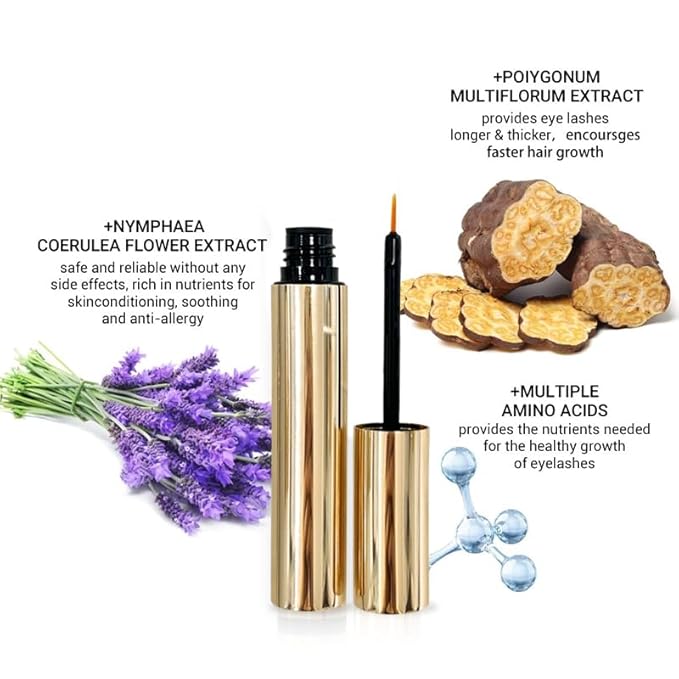 IBI Non-Toxic Eyelash Growth Serum - 5ml Lash Boosting Serum for Longer, Fuller Thicker Looking Lashes, Based on Natural Growth, Promote the Natural Growth and Thickening of Eyelashes