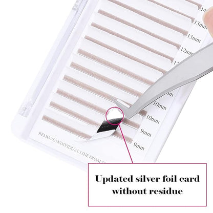 Volume Eyelash Extensions White Lashes D Curl Colored Lash Extensions Thickness 0.07mm Mixed Tray 8-14mm Easy Fan Colored Lashes Professional Use by FADVAN (white-D, 8-14mm)