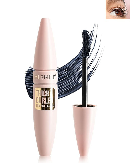 Black Grey Waterproof Mascara, Liquid Lash Extensions Mascara with Dual-Sided Brush, Great for Lengthening and Volumizing Eyelashes, Tubing Mascera Fiber No Clumping, Long Lasting, Smudge-Proof-01