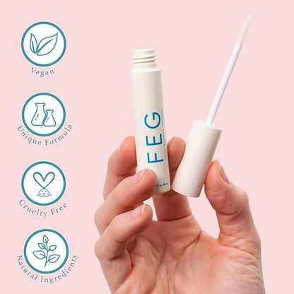 FEG Eyebrow Enhancer Growth Serum for Thicker Brows | Natural Brow Enhancing Serum for Growing and Thickening Eyebrows | Stimulates Natural Growth | 3ml | Single Pack
