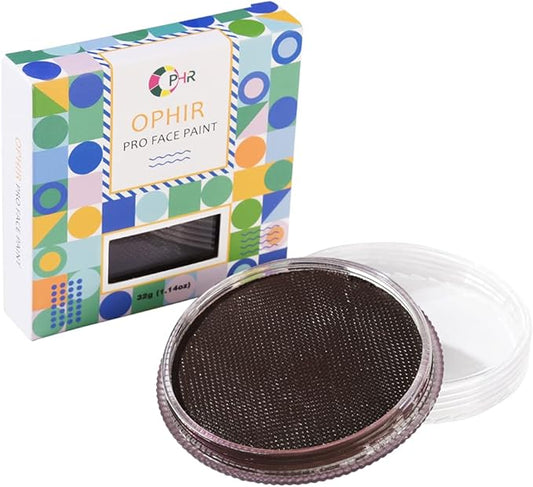 OPHIR Face Painting-30g Face Paint Body Paint Kit Basic Color Pigments for Halloween Stage Makeup Adults & Children Kids, Water Base, Easy to Clean (Coffee Brown)