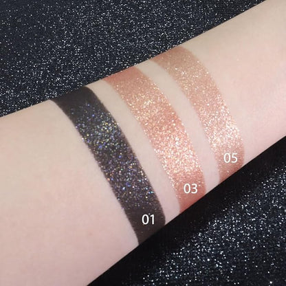 Eye shadow low saturation delicate long-lasting eye shadow palette, Monochrome Glittler Eyeshadow, pressed glitter eyeshadow, Glittle Pressed Powder Single Vegan Eyeshadow, (02 Glittle Brown)