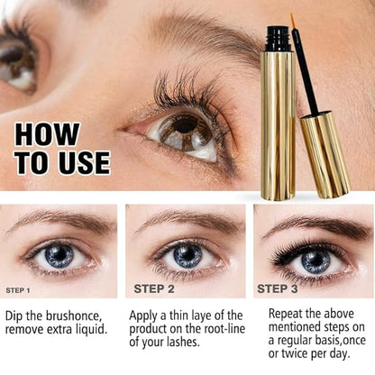 IBI Non-Toxic Eyelash Growth Serum - 5ml Lash Boosting Serum for Longer, Fuller Thicker Looking Lashes, Based on Natural Growth, Promote the Natural Growth and Thickening of Eyelashes