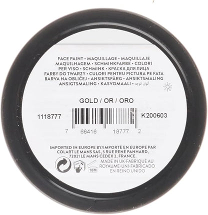 Snazaroo Metallic Face and Body Paint, 18.8g (0.66-oz) Pot, Gold