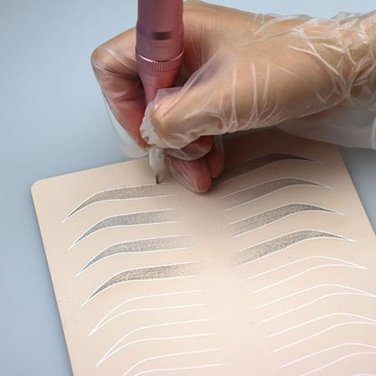 3 pcs Thicken Two sides Microblading Practice Silicon Skin Perfect for Permanent Makeup and Microblading Nano brows ombre Brow practice (Mix 1)