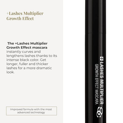 SALERM - Mascara - +Lashes Multiplier - 9 ml - Curls and Lengthens Lashes - No Clumping - Enhances Lash Growth - Intense Black Color
