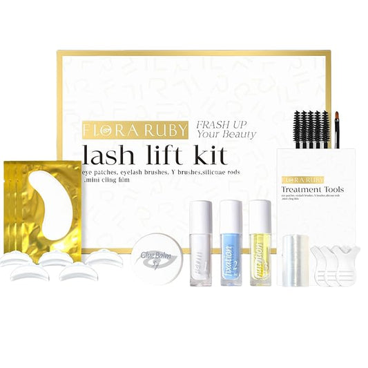 Lash Lift Kit and Brow Lamination Kit, 2 IN 1 Professional Lash Lifting & Eyebrow Lamination Kit with All tools, 6-8 Weeks Long Lasting, Suitable for Salon & Home Use