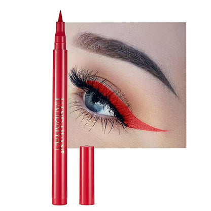 Liquid Eyeliner, Red Eyeliner Liquid, Long-lasting Colored Eyeliners, White Black Red Brown Green Purple Waterproof High-pigmented Colorful Eyeliners for Eye Makeup,1PC Red