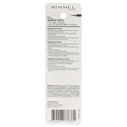 Rimmel London Wonder Swipe 2-in-1 Liner to Shadow - 001 Slay Eyeliner Women 0.058 oz (Pack of 2)