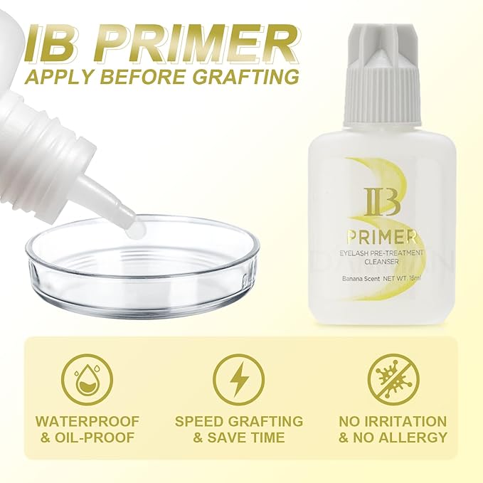 15ml 1 Bottle Banana IB Primer Original Korea Eyelash Extensions IB First For Pre Long False Eyelash Extension Nursing
