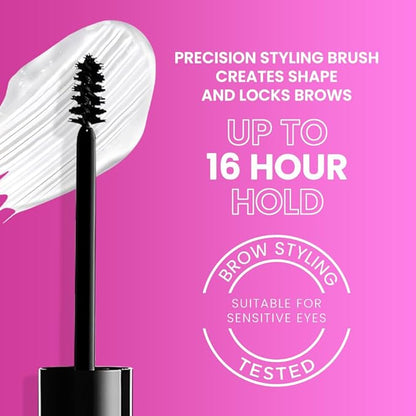 Tinted Thickening Mascara Brow, Shaping Makeup Gel,Waterproof, Transfer-proof, Brush to Fill in Eyebrows and Cover Gray Hairs - Cruelty Free (B-2Pcs 01 Transparent, B)